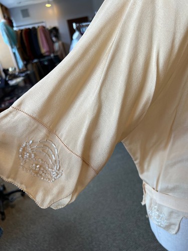 Blusa de seda vintage de 1920 con cuentas - Imagen 12 de 14