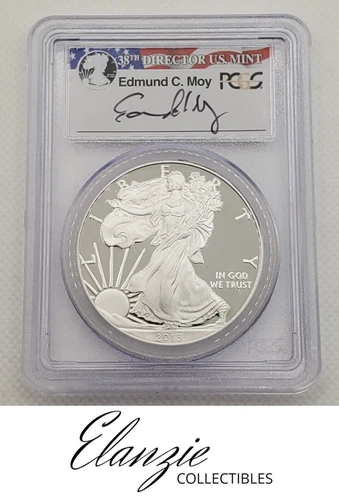 2013-W American Silver Eagle PCGS PR69 DCAM Signed Edmund Moy