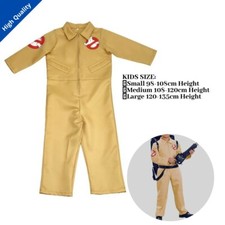 Kid Ghostbuster Jumpsuit Costume Large 120-135cm Height Unisex Halloween Cosplay