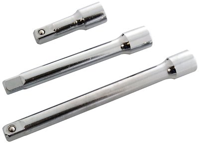 3 Piece Sizes 3'',6'' & 9'  Drive Socket 1/2''(12mm) Short Reach Extension Bars