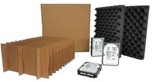 Hard Drive Shipping Box 20 COUNT Slotted Storage Kit - 3.5" Standard Disk HDDs