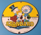 Vintage Standard Gasoline Sign - Walt Disney Gas Oil Pump Plate Porcelain Sign