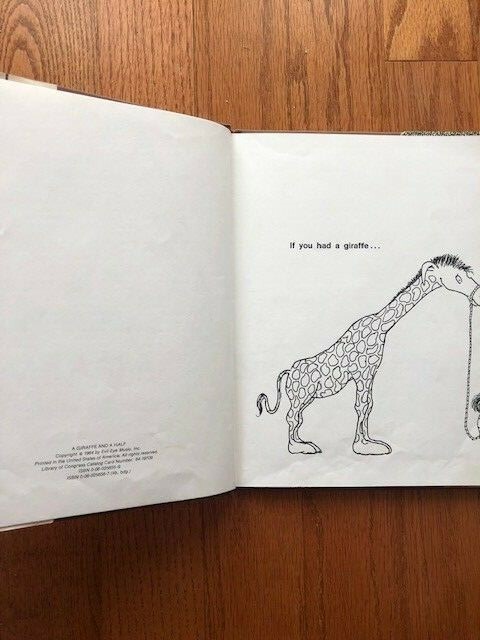 A Giraffe and a Half by Shel Silverstein 1964 Hardcover | eBay
