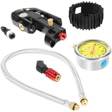 Tire Inflator with Pressure Gauge 0-60psi for Short Valve Stems, for Cars/Trucks