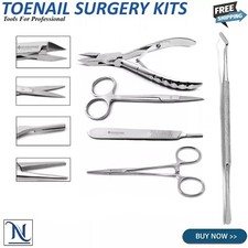 Professional Toenail Removal Kit Ingrown Lifter Cutter Nipper Podiatry Nail CE