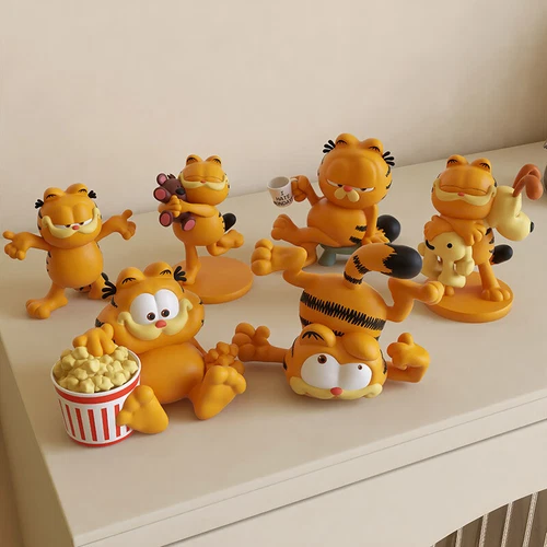 10CM Garfield Multiple Cute Poses Collection Action Figure Doll Toy 1x / 6x - Picture 3 of 19