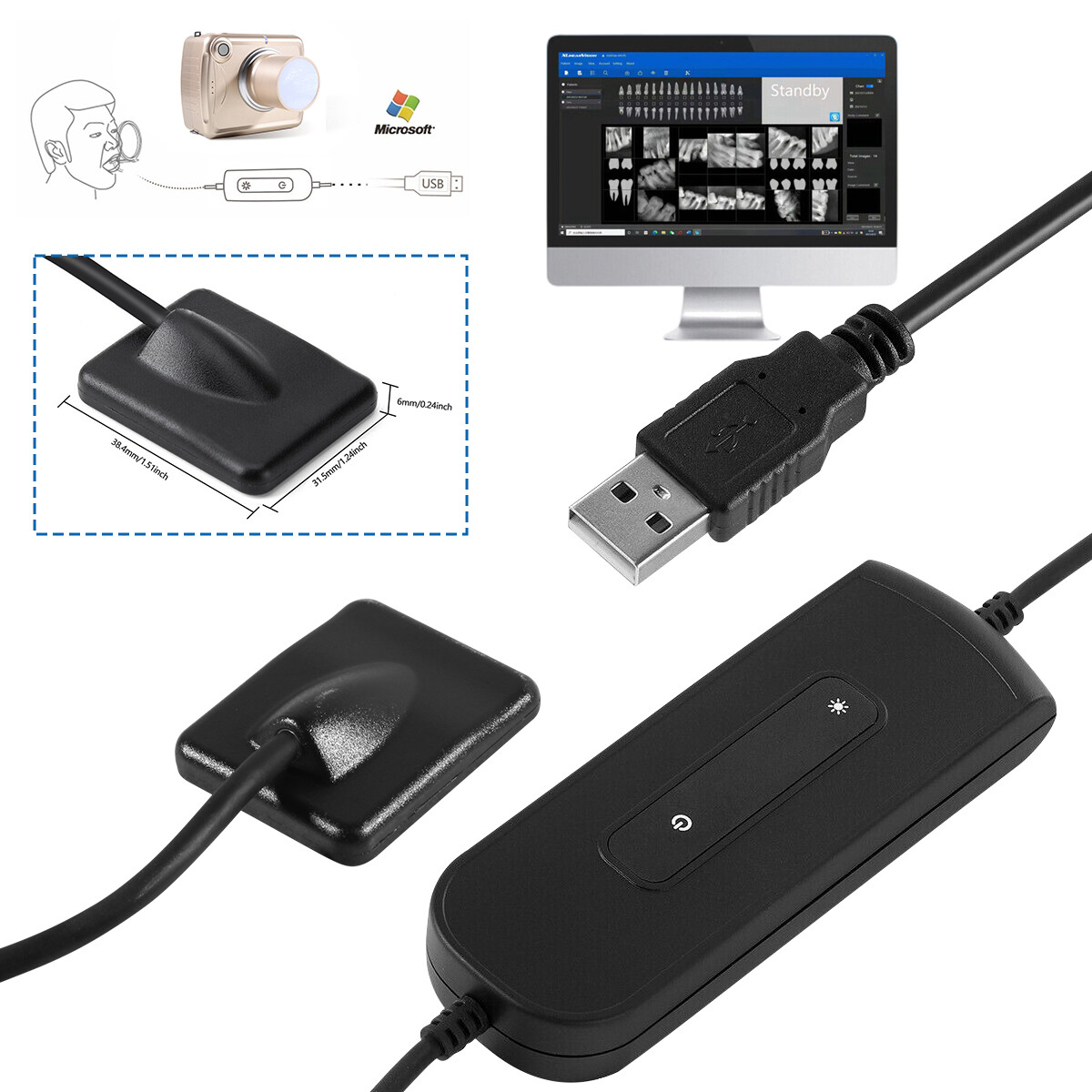 Woodpecker Style Dental Digital XRay Machine Imaging System/ RVG XRay