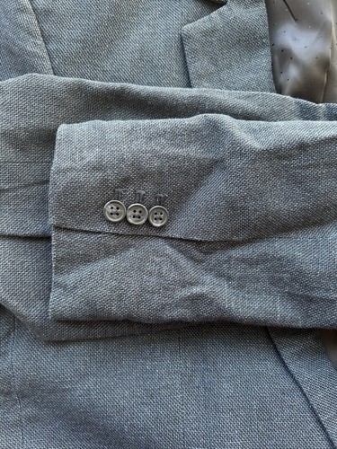 Jacket Oberteil Anzug H&M Dunkelblau Strukturstoff Größe 164 Neuwertig - Bild 6 von 6