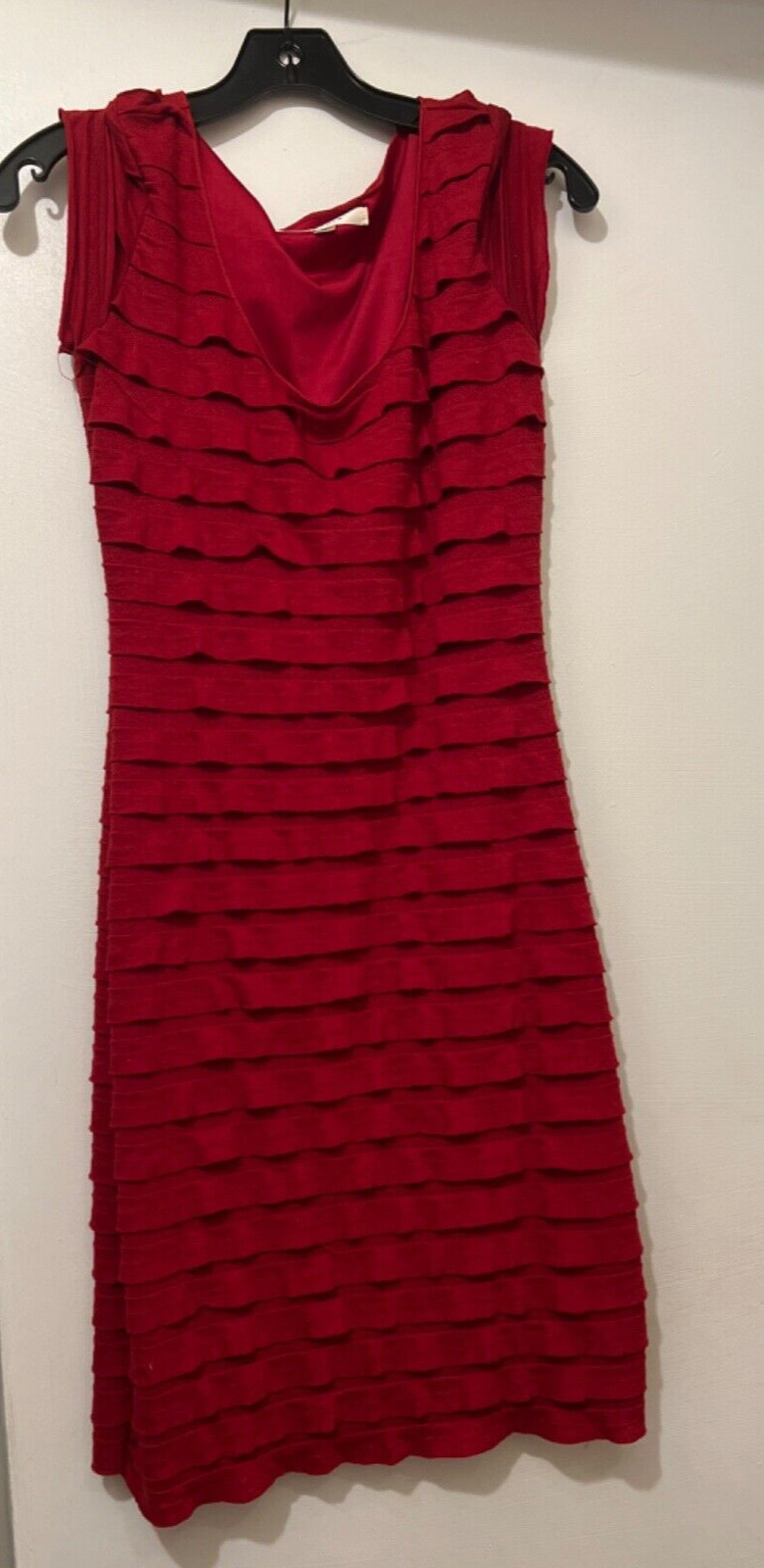 MAX STUDIO SOLID RED / BURGUNDY  LINED TEENS COCK… - image 1