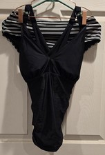 NWOT Women's Black Tankini Suit Large L Two Piece Woman Bathing Swim 6