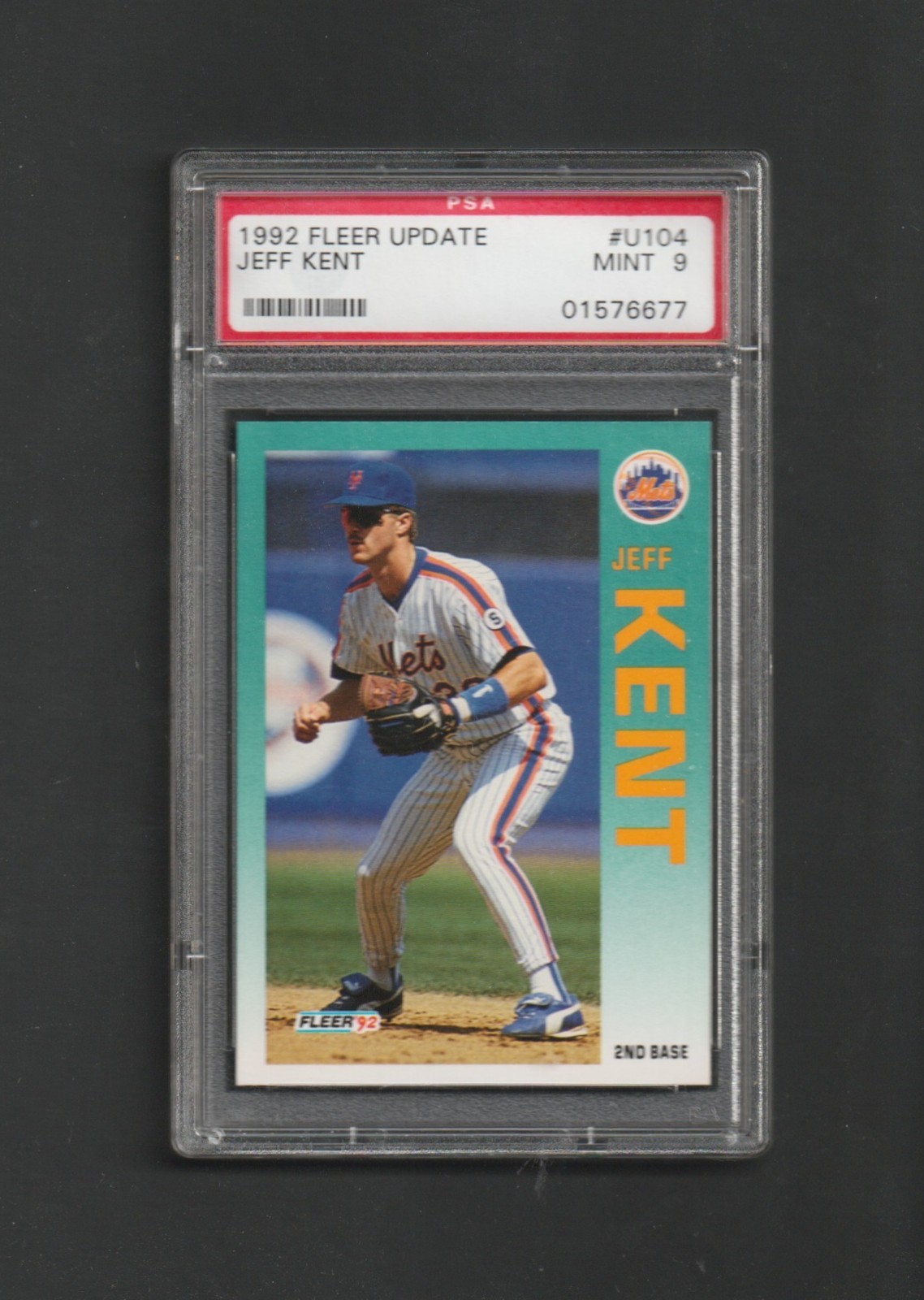 1992 Fleer Update JEFF KENT RC #104 ~~ HOF!  ~~ Tough PSA 9 Mint!