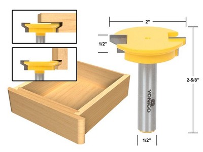 Reversible Drawer Front Router Bit - 1/2'' Shank - Yonico 15133