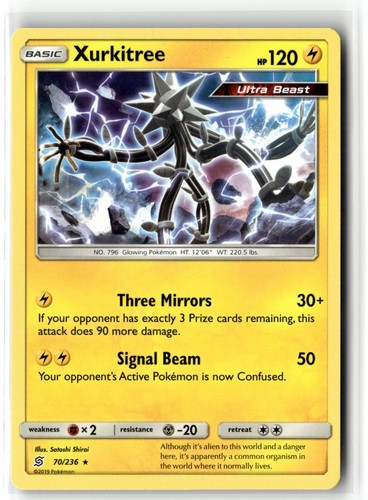 2019 POKEMON UNIFIED MINDS XURKITREE 70/236 R LP + FREE GIFT