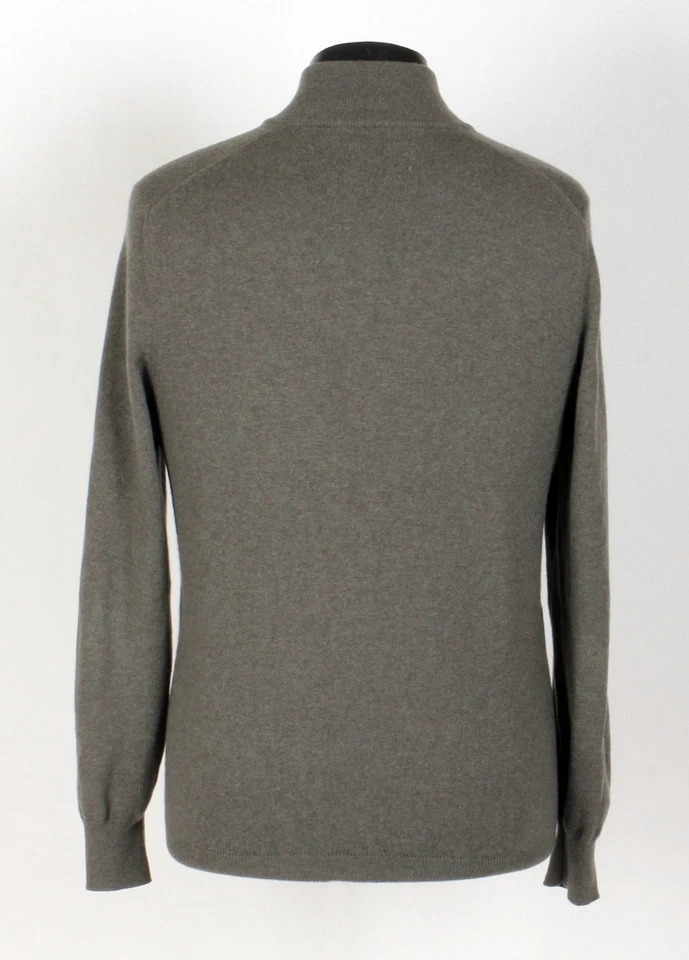 Brunello Cucinelli Cashmere 1/2 Zip Sweater - Greenish Gray - L - $1350 Retail - Image 4 of 4