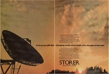 Storer Broadcasting Company Original 1981 2 Pg Print Ad Satellite Uplink