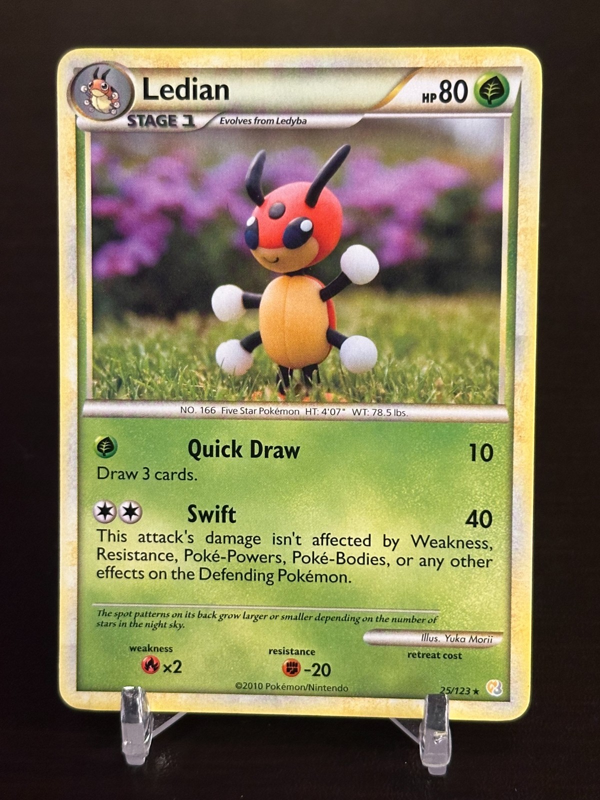 Pokemon Ledian 25/123 HeartGold SoulSilver Rare NM