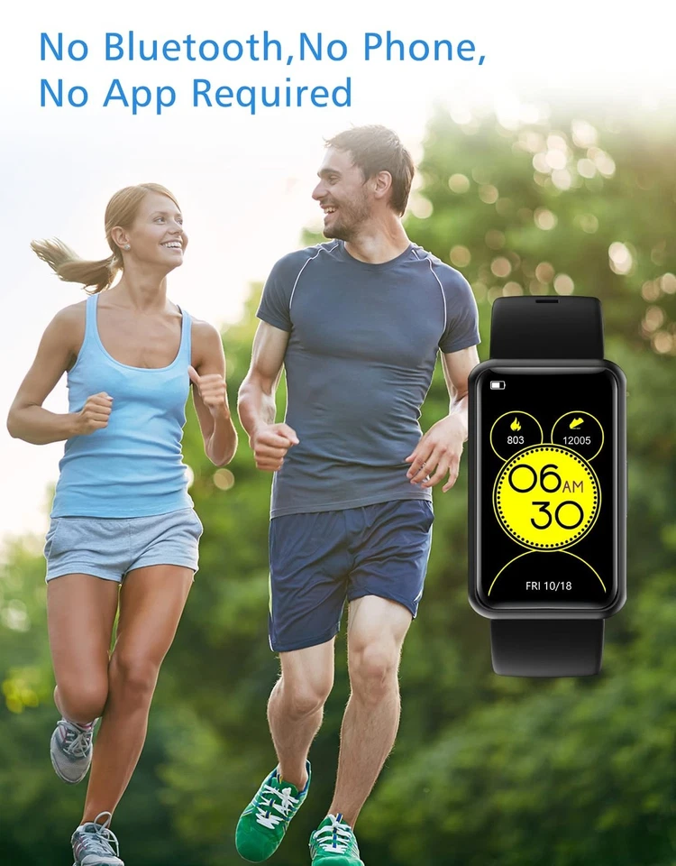 Rastreador de Ejercicios Sin Bluetooth No Requiere APP/Teléfono, Reloj de Ejercicio para Hombres Mujeres... Foto 2 de 4