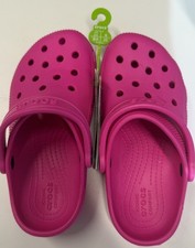 Girls CROCS HOT PINK Classic clog K shoe slip-on C13 MSRP 40