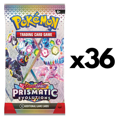36x Prismatic Evolutions Booster Pack Lot 36 FACTORY SEALED PACKS