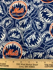 Ships in 24 hours - NY Mets cotton fabric