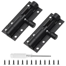 2 Pcs Slide Bolt Latch Lock, 2 Inch Barrel Bolt Door Security Slide Latch Lock A