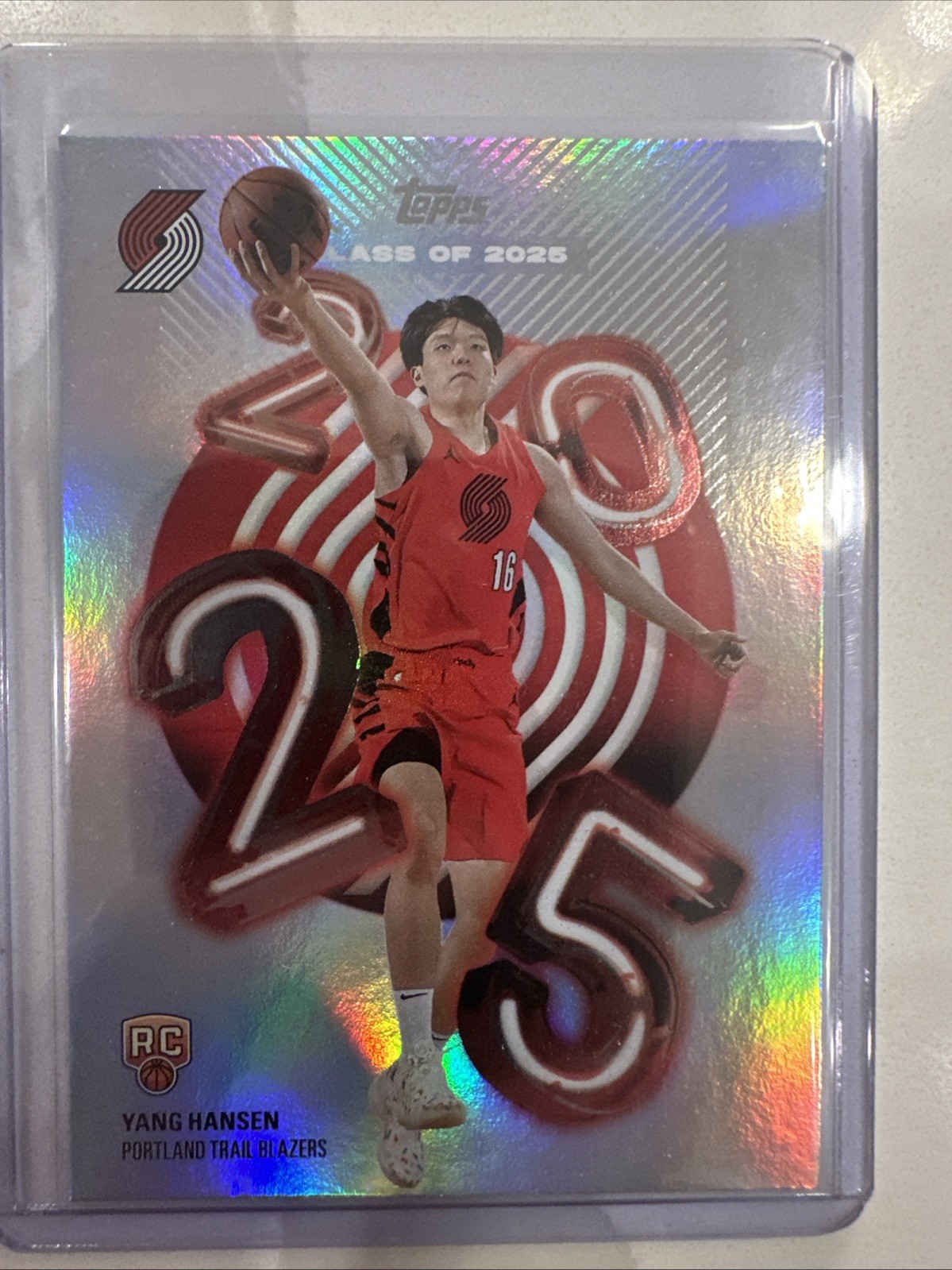 2025-26 Topps NBA Yang Hansen CLASS OF 2025 25 SSP RC CASE HIT Rookie