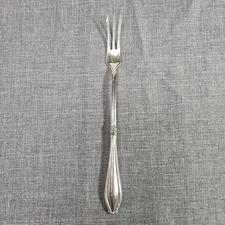 Vintage Oyster Fork 7.5" Sterling Silver Handle, Plate Fork Unbranded