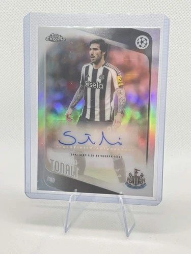 2025-26 Topps Chrome UEFA Club Competitions Sandro Tonali base AUTO
