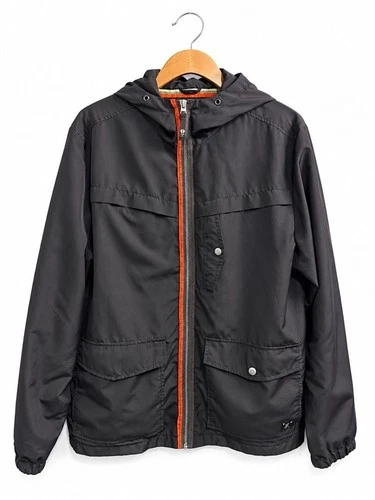 Planet Earth Clothing Co Men’s L Hooded Ski Jacket Charcoal Orange Utility Coat - product listing photo
