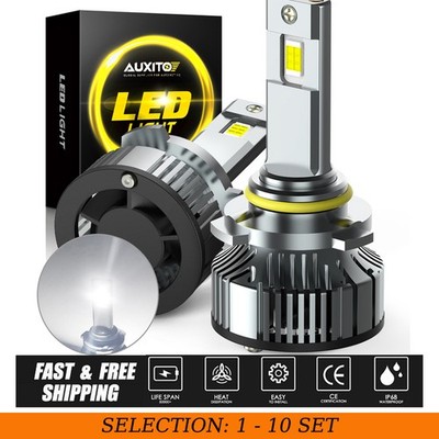 2-20 HB4 9006 Headlight LED Bulb Combo Super Bright White 6500K Combo AUXITO Y19