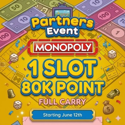 MONOPOLY.GO - PARTNERS EVENT June 13-18th - 1 Slot FullCarry 80k Points 24h Rush