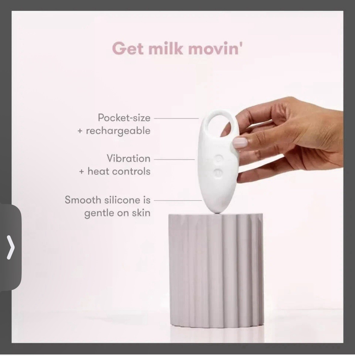 Frida Mom 2-in-1 Lactation Massager, Multiple Modes of Heat + Vibration for Clo