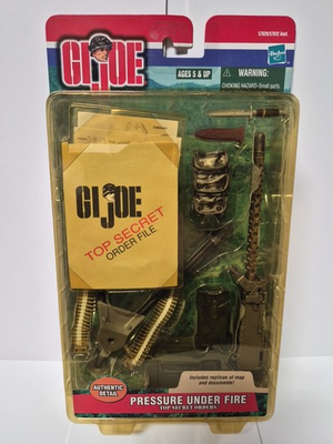 #ad 2000 HASBRO GI JOE MILITARY GEAR PRESSURE UNDER FIRE TOP SECRET WEAPONS NIP $14.99