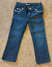 Levi's Infant Sz. 3T Slim Straight Jeans Bedazzled Buttons  Pockets Adj. Waist