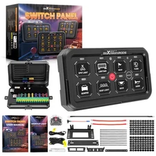 Universal Touch Switch Panel For Vehicle Boat UTV ATV 8 Gang RGB 12V-24V 60A