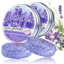 2PCS Shampoo Bar for Gray Hair, Lavender Shampoo Bar for Gray Hair, Natural Orga