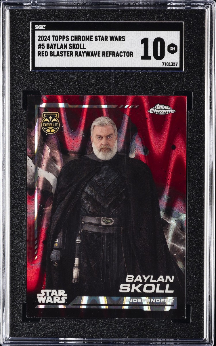 2024 TOPPS CHROME STAR WARS RED BLASTER RAYWAVE REFRACTOR BAYLAN