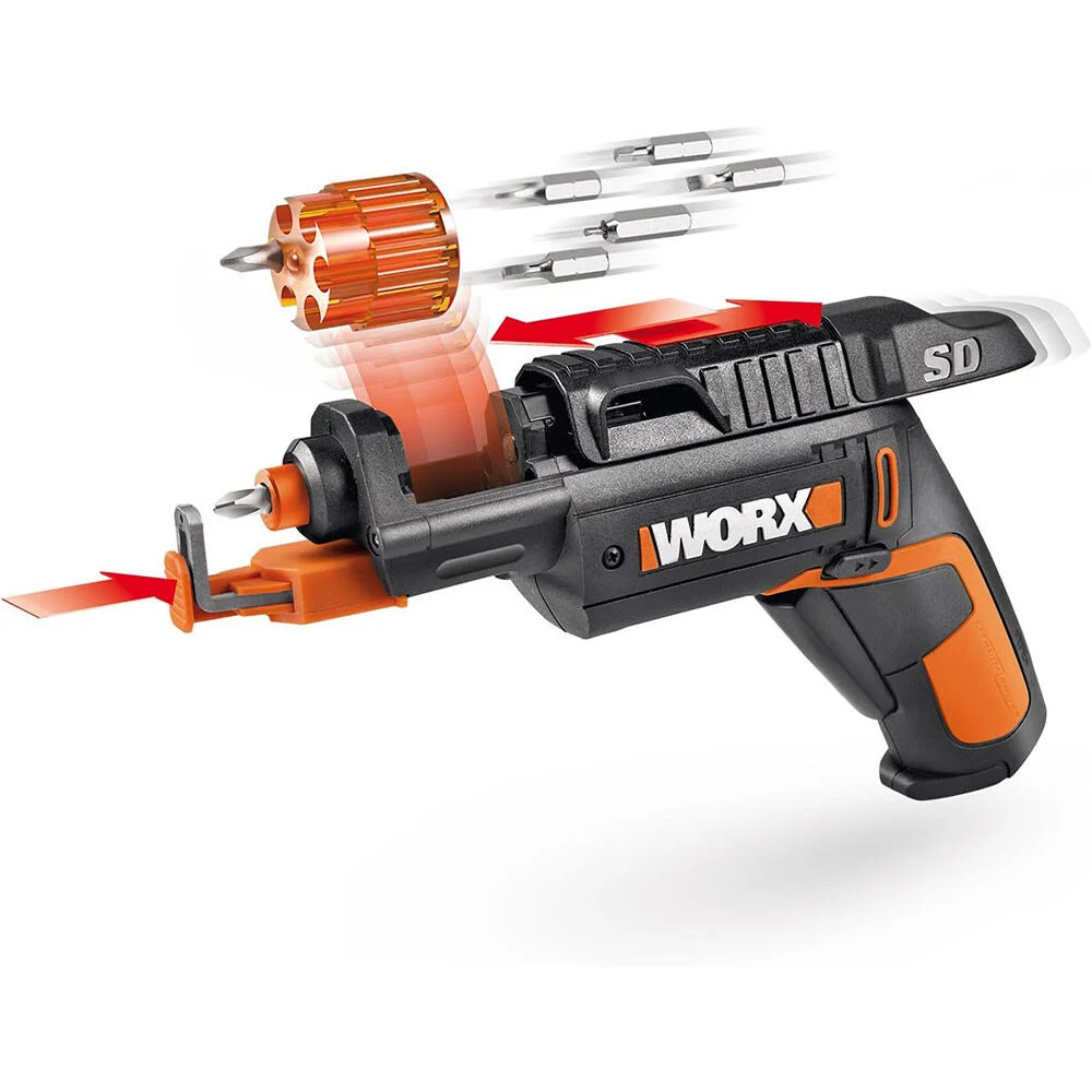 Полуавтоматическая силовая отвертка Worx с комплектом держателей винтов 11590₽