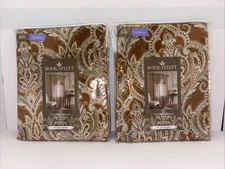 JCP Royal Velvet Hilton Waterfall Valance, TOPAZ, Rod Pocket 58"x 38" NWT (x2)