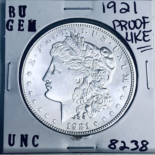 1921 BU GEM MORGAN SILVER DOLLAR UNC MS+++ U.S. MINT RARE COIN 8238