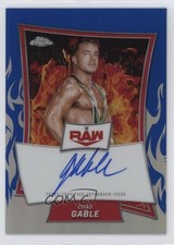 2025 Topps Chrome WWE Red Brand Blue Refractor /150 Chad Gable #RBA-CHA Auto tr4