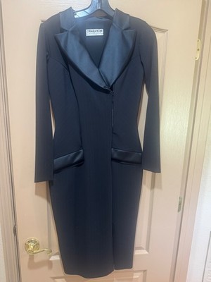NEW Chiari Boni La Petite Robe Black Tuxedo Dress Size 40 (4) WOW!