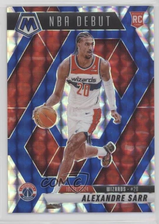 2024 Mosaic NBA Debut Choice Blue Prizm 23/45 Alexandre Sarr #254 Rookie RC 02ez