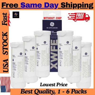 1-6 Pack GE XWFE Replacment Refrigerator Water Filter Without Chip, New in box