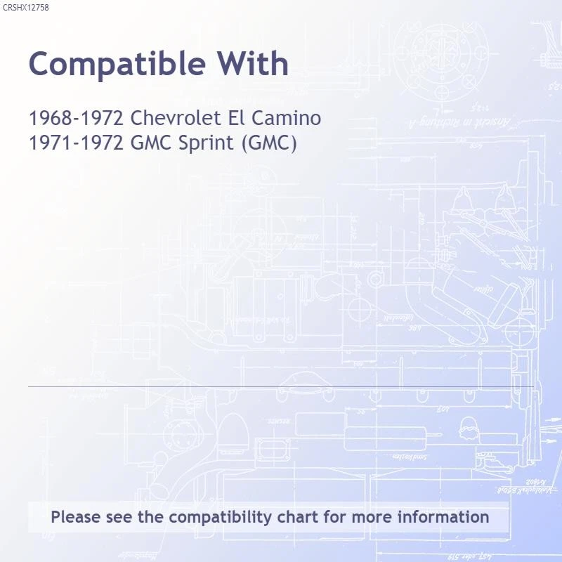 1968 - 1972 雪佛兰 El Camino 右门替换保护膜 — 第 3/3 张图片