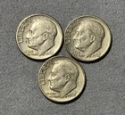 Lot of (3) Four Roosevelt Dimes - 90% Silver - All 3 are 1963 D -Nice