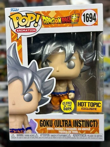 Funko Pop!: Dragon Ball - Goku (Ultra Instinct) - (Glow) Hot Topic + Protector