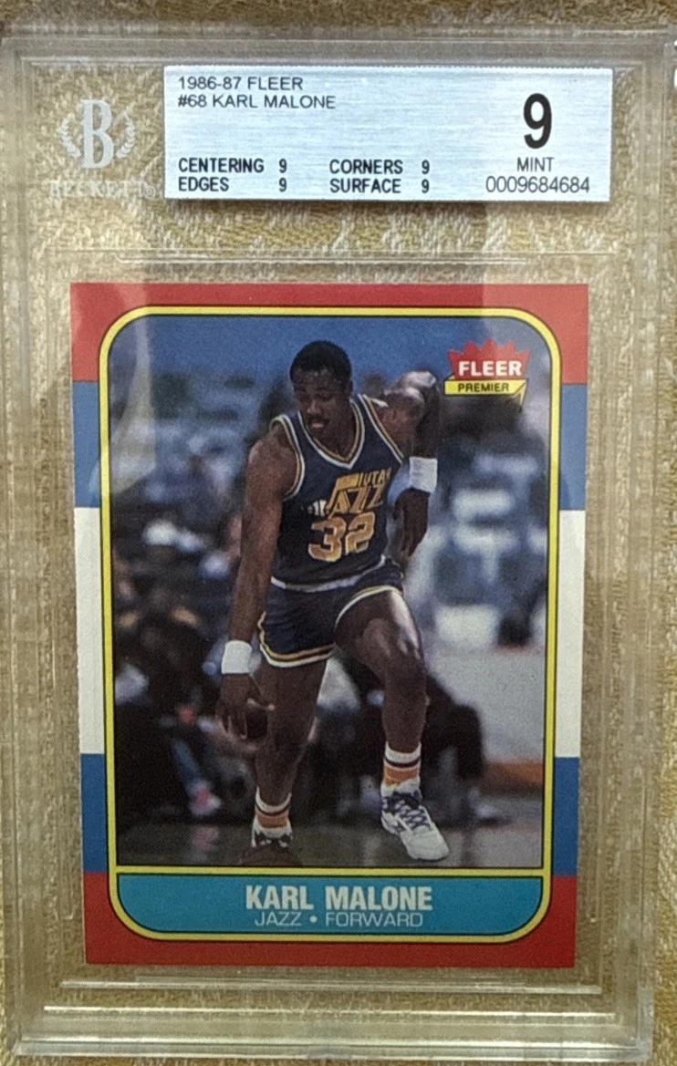 Fleer Karl Malone Basketball 1986-87 Season Sports Trading Cards