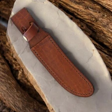 Fixed Blade Knife Sheath for 4in To 5in Long Blades Brown Genuine Leather