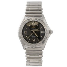 Breitling Callisto 8 ANS Stainless Steel Black Roman Dial 35mm Watch A64046